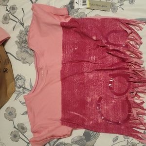 NWT Calvin Klein Girls Pink Shirt